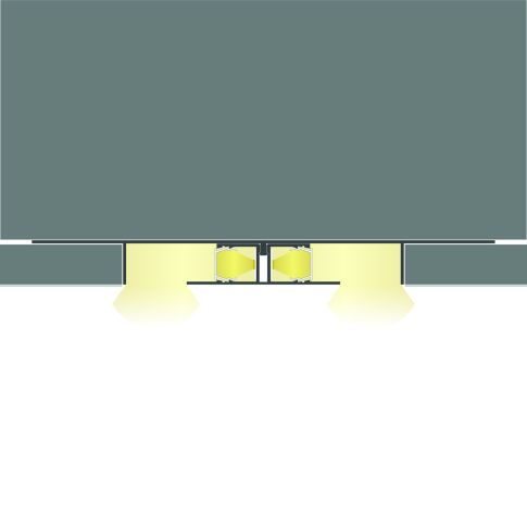 LED Trockenbau-Leuchtenprofil Planar, 200cm