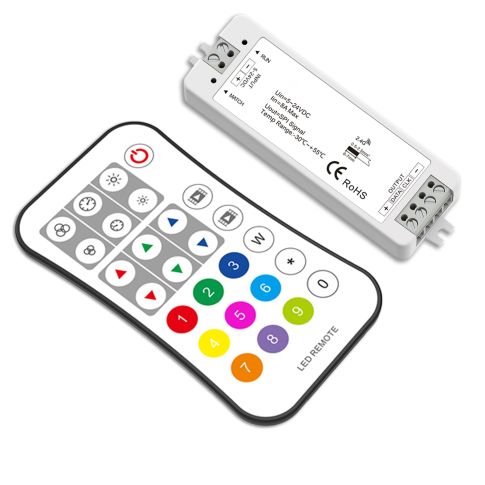 LED FUNK SPI-Controller für 8 - 1024 Pixel inkl. Fernbedienung, 12-24V DC, 8A