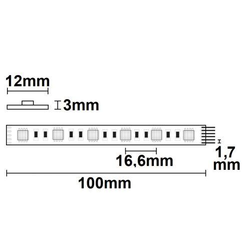 LED SIL RGB+WW+KW CCT Flexband, 24V DC, 19W, IP20, 5in1 Chip, 5m Rolle, 60 LED/m