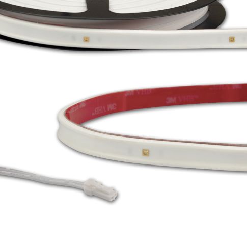 LED UV-C MiniAMP Flexband 270nm, 12V DC, 6W, IP54, 116cm, weiß, eins. Kabel + maleAMP, 12 LED/m