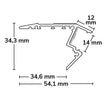 LED Treppenprofil STAIRS13, eloxiert 200cm