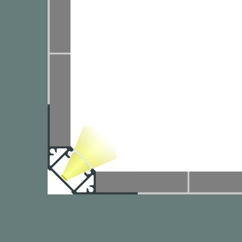 LED Fliesenprofil Inneneck, 200cm