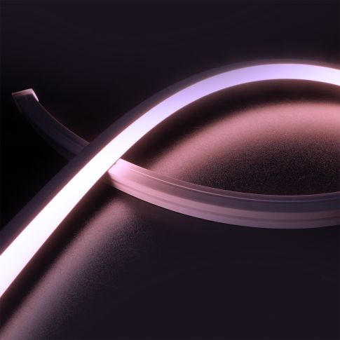 LED NEON RGB Flexband B13H13, 24V DC, 12W, IP67, 5m Rolle, 140 LED/m, inkl. Montageclips