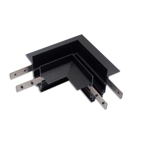 Track48 Eckschiene 90° horizontal für Trockenbauschiene, schwarz, nicht stromführend