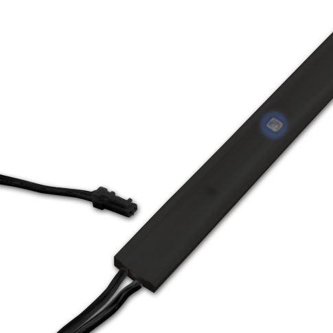 LED UV-C MiniAMP Flexband 270nm, 12V DC, 6W, IP54, 58cm, schwarz, eins. Kabel + maleAMP, 24 LED/m