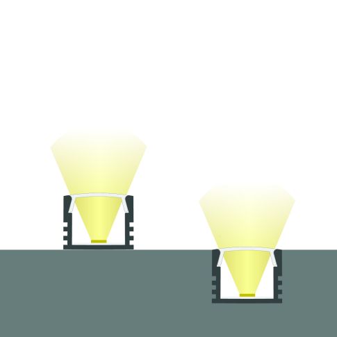 LED Montageprofil MAXI-AB V2, eloxiert L: 200cm