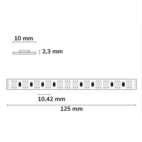 LED RGB 48V Flexband, 14,4W, IP20, 20m Rolle, 96 LED/m