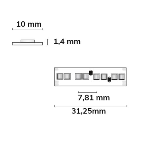 LED HEQ919/940 Linear CCT Flexband, 24V DC, 7W ww + 7W kw, IP20, 5m Rolle, 256 LED/m