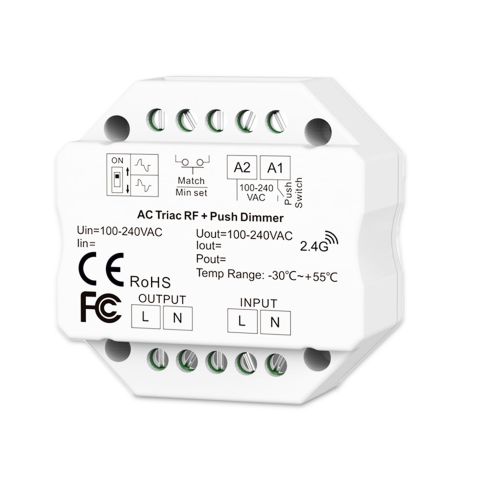 Sys-Pro Universal-Push/Funk Mesh-Dimmer 230V, 360VA, Phasenan-/Abschnitt wählbar