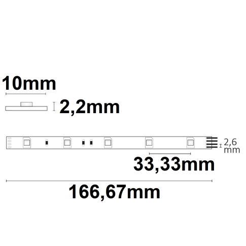 LED SIL-RGB Flexband, 24V DC, 7,2W, IP20, 5m Rolle, 30 LED/m
