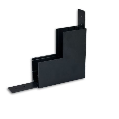 Track48 Eckschiene 90° vertikal für Aufbauschiene, schwarz, nicht stromführend