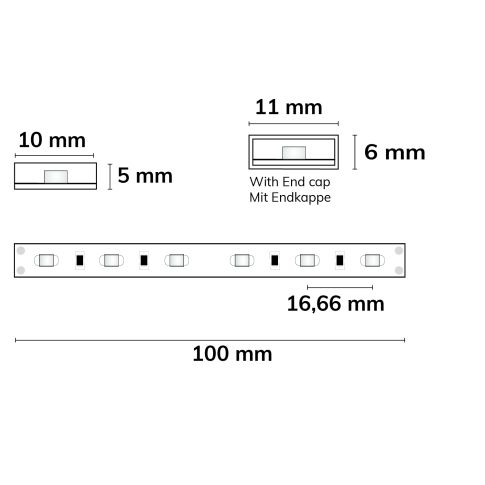 LED AQUA827 Flexband, 24V DC, 4,8W, IP68, 2700K, 5m Rolle, 60 LED/m