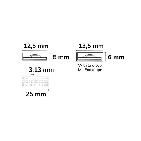 LED AQUA COB927/965 Linear CCT Flexband, 24V DC, 7W ww + 7W kw, IP68, 5m Rolle, 640 LED/m