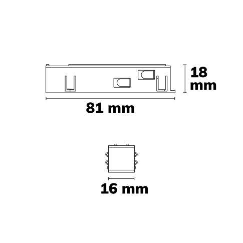 Track48 Stromeinspeisung-Stromausspeisung, weiss, max. 6A, 4-polig (+|-|DALI+|DALI-)