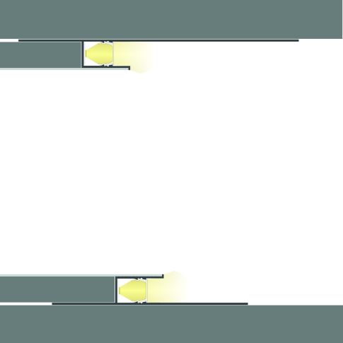 LED Trockenbauprofil Schattenfuge 40, 200cm