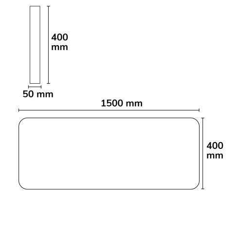 Akustik-Pendel-BAFFEL TRACK48ID (unbestückt) schwarz, 1250mm, , indirekt: 22W SkyBlue