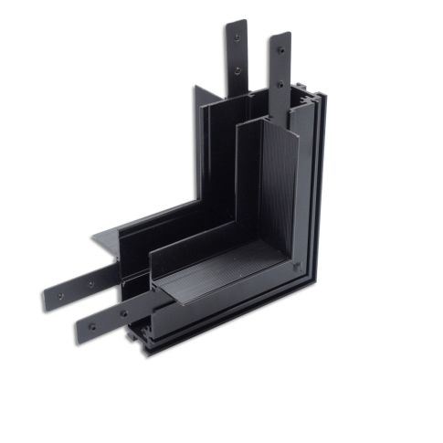 Track48 Eckschiene 90° vertikal für Trockenbauschiene, schwarz, nicht stromführend