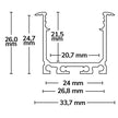 LED Einbauprofil DIVE24 Aluminium eloxiert, 200cm