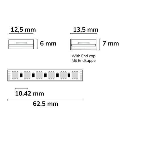 LED AQUA RGB+WW Flexband, 24V DC, 19W, IP68, 5m Rolle, 96 LED/m