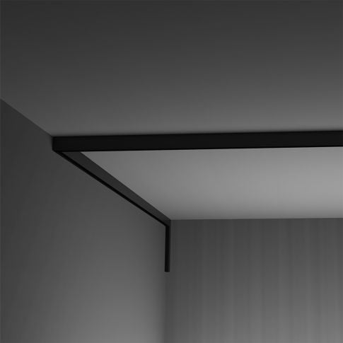 Track48 Aufbauschiene, schwarz, 200cm, 4-polig, inkl. Endkappen und Schutzcover