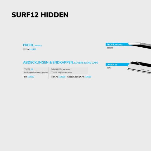 Aluminium Kühlstreifen eloxiert 200cm