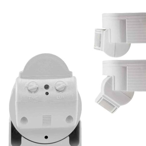 PIR Bewegungsmelder weiß, 230V, max. 4A, 180° max. 10m Detektionsradius, IP44, Aufputzmontage