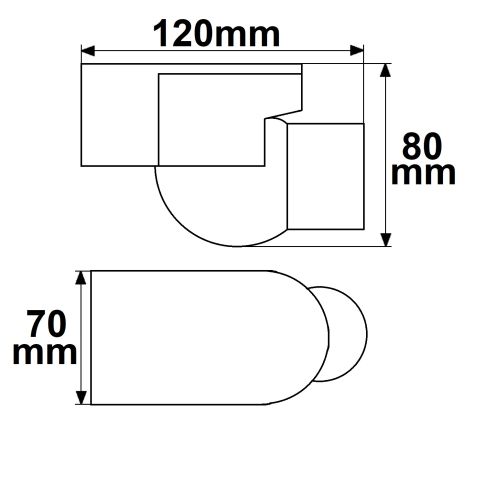 PIR Bewegungsmelder weiß, 230V, max. 4A, 180° max. 10m Detektionsradius, IP44, Aufputzmontage