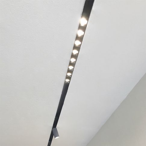 Track48 Trockenbauschiene, schwarz, 200cm, 4-polig, inkl. Endkappen und Schutzcover