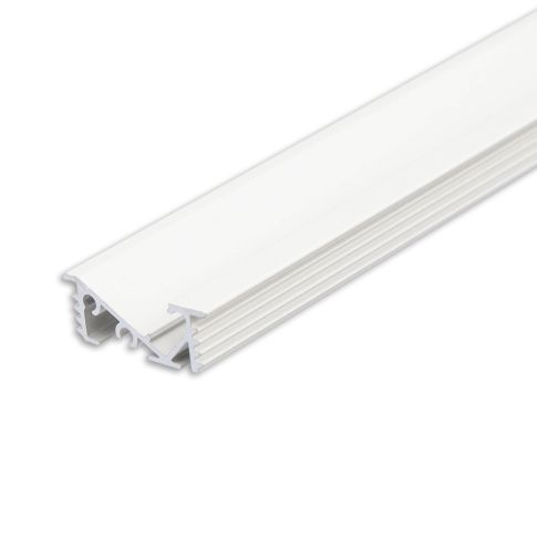 LED Einbauprofil FURNIT6 D Aluminium weiß RAL 9003, 200cm