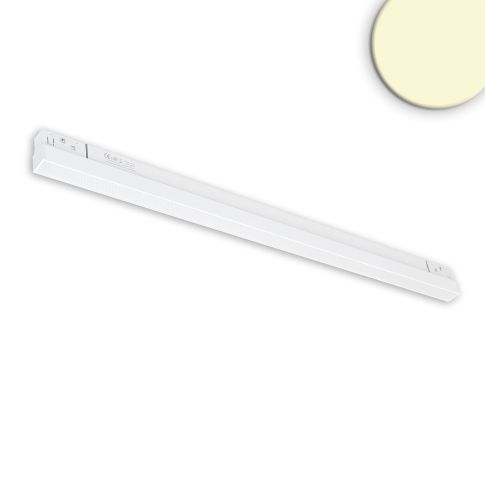 Track48 Linearleuchte 60cm weiß, 20W, 120°, 48V DC, 3000K, CRI90, prismatisch, Line+, DALI dimmbar