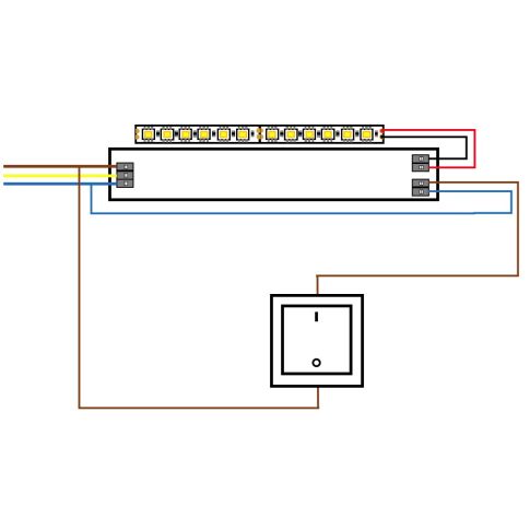 LED Konstantstrom Trafo 100/180/270/350/440mA, 10W, Push/1-10V/DALI dimmbar