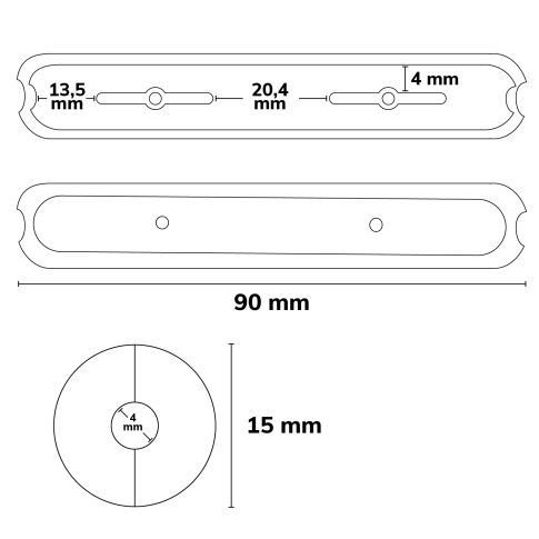 Kabelhülse für Track48 Pendelleuchten, schwarz