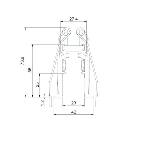 Track48 Montagefeder für Einbauschiene, 4 Stück