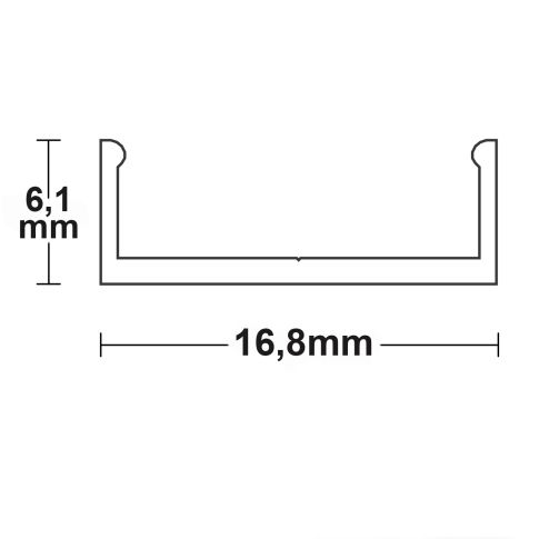 Befestigungsleiste für Montageprofile, 200cm
