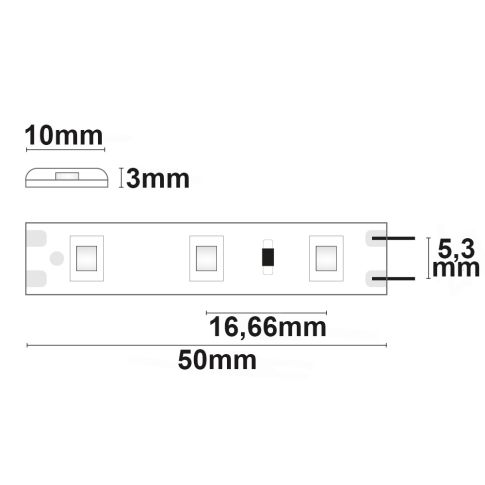 LED SIL845 Flexband, 12V DC, 4,8W, IP66, 4500K, 5m Rolle, 60 LED/m