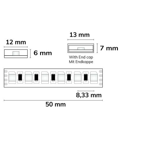 LED AQUA RGB Linear Flexband, 24V DC, 12W, IP67, 5m Rolle, 120 LED/m